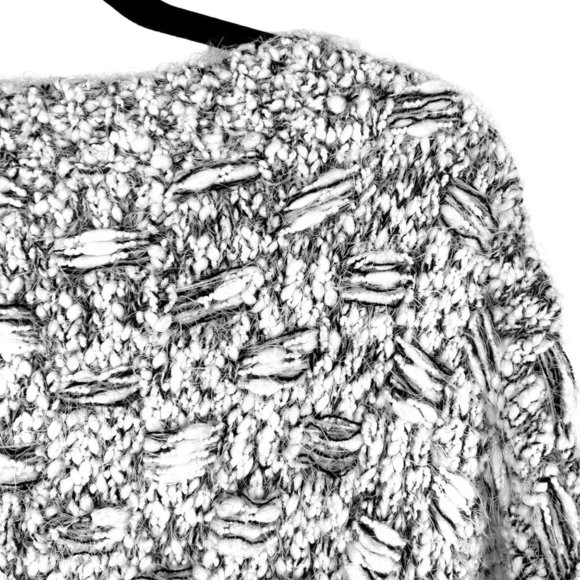 UMGEE Cozy Soft Gray Chunky Knit Oversized Mid Sleeve Sweaters Size Large - Picture 8 of 11